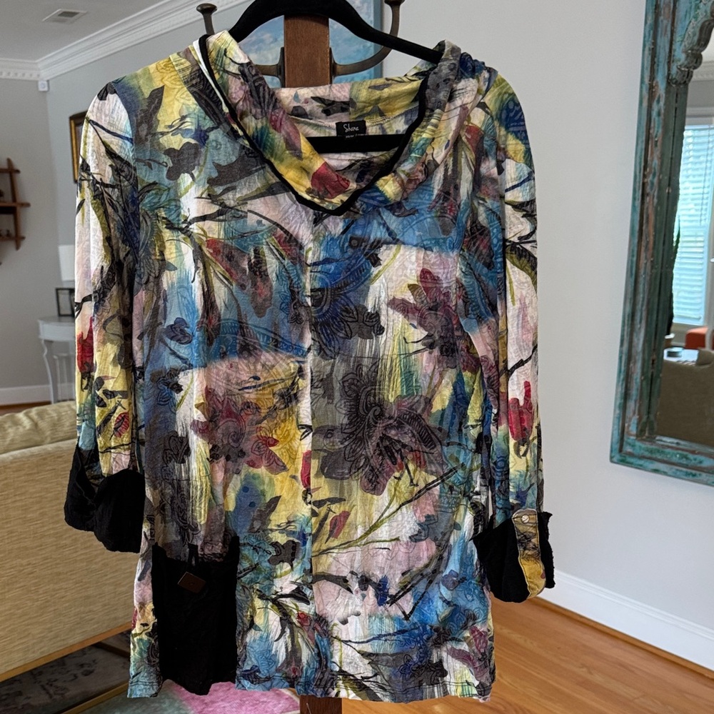 SHANA  Multicolor Artistic Floral Blouse